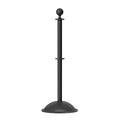 Ball Top Post and Rope Stanchion with Dome Base - Montour Line CDLineD