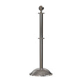 Ball Top Post and Rope Stanchion with Dome Base - Montour Line CDLineD