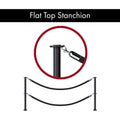 Flat Top Dual Rope Stanchion with Fixed Base - Montour Line CXLineDF
