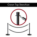 Crown Top Dual Rope Stanchion with Sloped Base - Montour Line CLineD