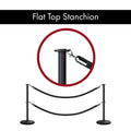 Flat Top Dual Rope Stanchion with Sloped Base - Montour Line CLineD