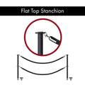 Flat Top Dual Rope Stanchion with Removable Base - Montour Line CXLineDR