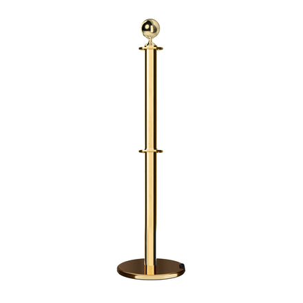 Ball Top Dual Rope Stanchion with Roller Base - Montour Line CELineD
