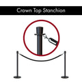 Crown Top Post and Rope Stanchion with Roller Base - Montour Line CELine