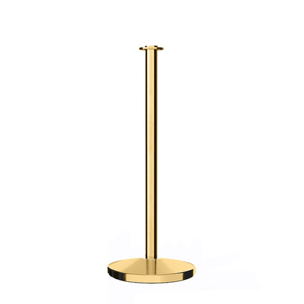 Post & Rope Stanchion, Flat Top, Flat Cast Iron Base  - CCW Series