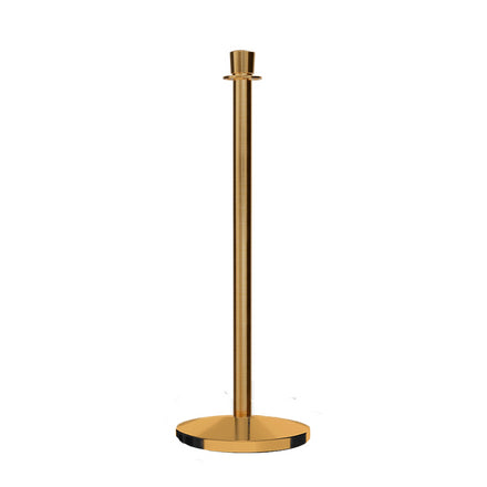 Crown Top Post and Rope Stanchion with Cast Iron Base - Montour Line CILine