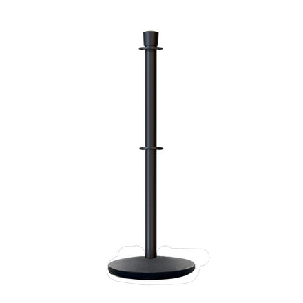Crown Top Dual Rope Stanchion with Cast Iron Base - Montour Line CILineD