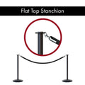 Flat Top Post and Rope Stanchion with Cast Iron Base - Montour Line CILine