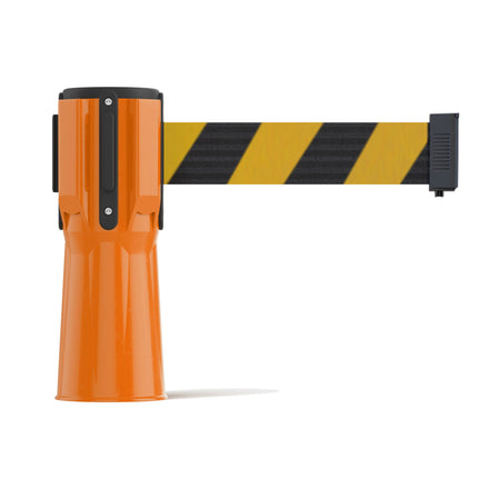 Cone-Mounted Retractable Belt Barrier, 9 Ft. - Trafford Industrial