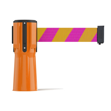 Cone-Mounted Retractable Belt Barrier, 9 Ft. - Trafford Industrial