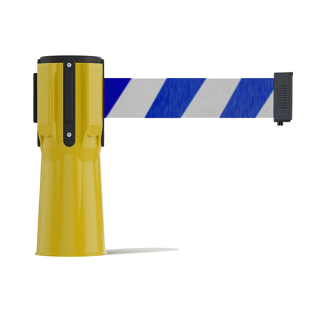 Cone-Mounted Retractable Belt Barrier, 9 Ft. - Trafford Industrial