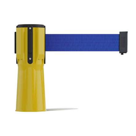 Cone-Mounted Retractable Belt Barrier, 11 Ft. Belt - Trafford Industrial