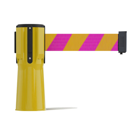 Cone-Mounted Retractable Belt Barrier, 9 Ft. - Trafford Industrial