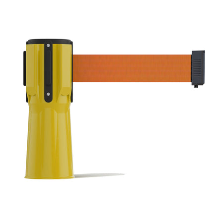 Cone-Mounted Retractable Belt Barrier, 11 Ft. Belt - Trafford Industrial