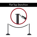 Flat Top Post and Rope Stanchion with Dome Base - Montour Line CDLine