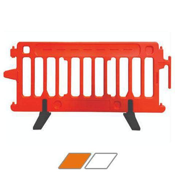CrowdCade Plastic Barricade available in orange or white