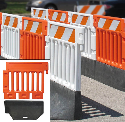 ADA Pedestrian Barricade interlocking on pavement