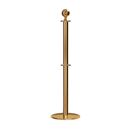 Ball Top Dual Rope Stanchion with Low Profile Base - Montour Line CXLineD