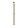 Ball Top Dual Rope Stanchion with Fixed Base - Montour Line CXLineDF