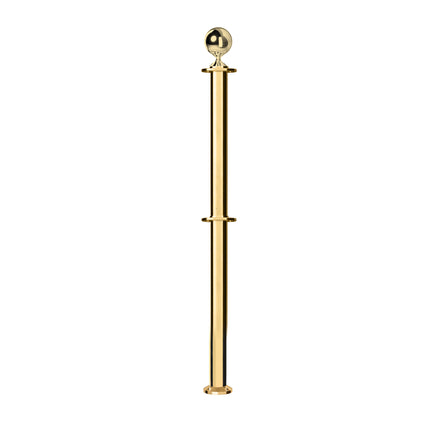 Ball Top Dual Rope Stanchion with Fixed Base - Montour Line CXLineDF