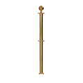 Ball Top Dual Rope Stanchion with Fixed Base - Montour Line CXLineDF