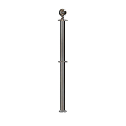 Ball Top Dual Rope Stanchion with Fixed Base - Montour Line CXLineDF