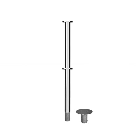 Flat Top Dual Rope Stanchion with Fixed/Removable Base - Montour Line CXLineDR