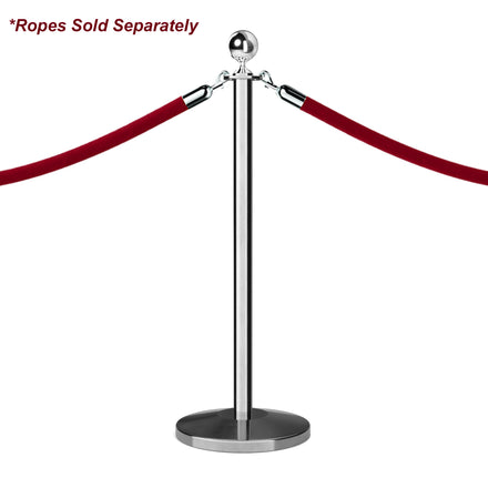 Ball Top Rope Stanchion with Sloped Base - Montour Line CLine