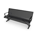 Contoured Park Bench with Arm  - Circular Pattern, 6ft.