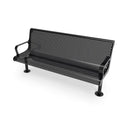 Contoured Park Bench with Arm  - Circular Pattern, 6ft.