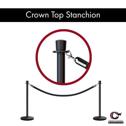 Crown Top Rope Stanchion with Sloped Base - Montour Line CLine