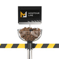 Merchandising Display Bowl for Retractable Belt Barrier Stanchion - Montour Line