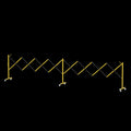 Metal Expandable Barricade, 16 Ft. and 11 Ft - Trafford Industrial