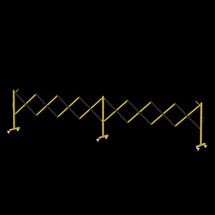 Metal Expandable Barricade, 16 Ft. and 11 Ft - Trafford Industrial