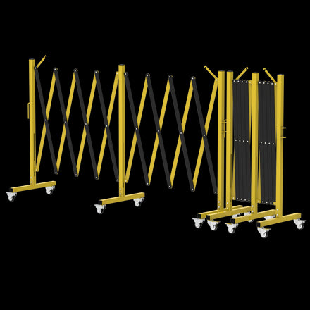 Metal Expandable Barricade, 16 Ft. and 11 Ft - Trafford Industrial