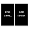 2-Sided Sign Insert - 'ENTER/ENTRADA'