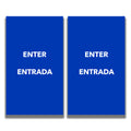 2-Sided Sign Insert - 'ENTER/ENTRADA'