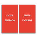 2-Sided Sign Insert - 'ENTER/ENTRADA'