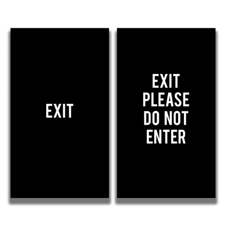 2-Sided Sign Insert - 'EXIT/EXIT PLEASE DO NOT ENTER'