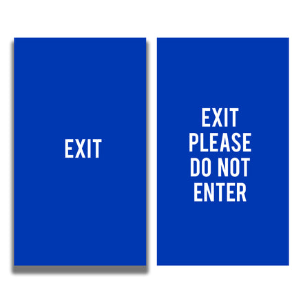 2-Sided Sign Insert - 'EXIT/EXIT PLEASE DO NOT ENTER'