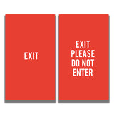 2-Sided Sign Insert - 'EXIT/EXIT PLEASE DO NOT ENTER'