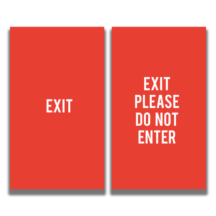 2-Sided Sign Insert - 'EXIT/EXIT PLEASE DO NOT ENTER'