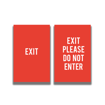 2-Sided Sign Insert - 'EXIT/EXIT PLEASE DO NOT ENTER'