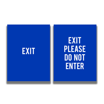 2-Sided Sign Insert - 'EXIT/EXIT PLEASE DO NOT ENTER'