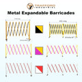 Metal Expandable Barricade, 16 Ft. and 11 Ft - Trafford Industrial