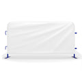 Heavy Duty Interlocking Steel Barricade, 8.5 Ft., Blue - Angry Bull Barricades
