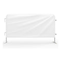 Heavy Duty Interlocking Steel Barricade, 8.5 Ft., White - Angry Bull Barricades