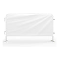 Heavy Duty Interlocking Steel Barricade, 8.5 Ft., White - Angry Bull Barricades