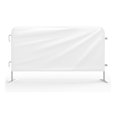 Heavy Duty Interlocking Steel Barricade, 8.5 Ft., White - Angry Bull Barricades