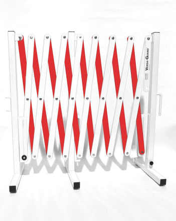 Red and White Versa-Guard Heavy Duty 15 Ft. Extra Length Expanding Barricade